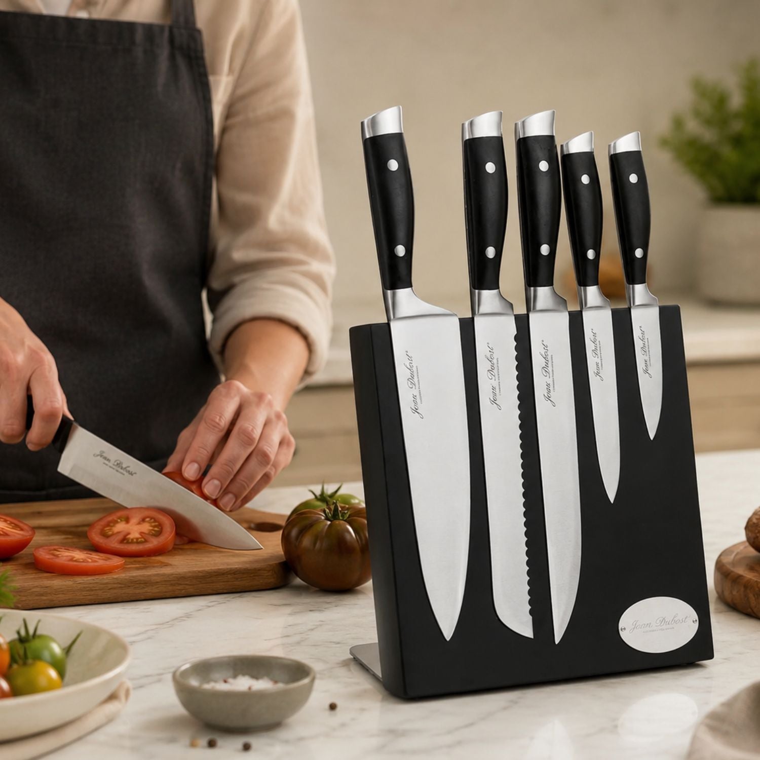 Bloque 5 Cuchillos De Cocina Laguiole Jean Dubost