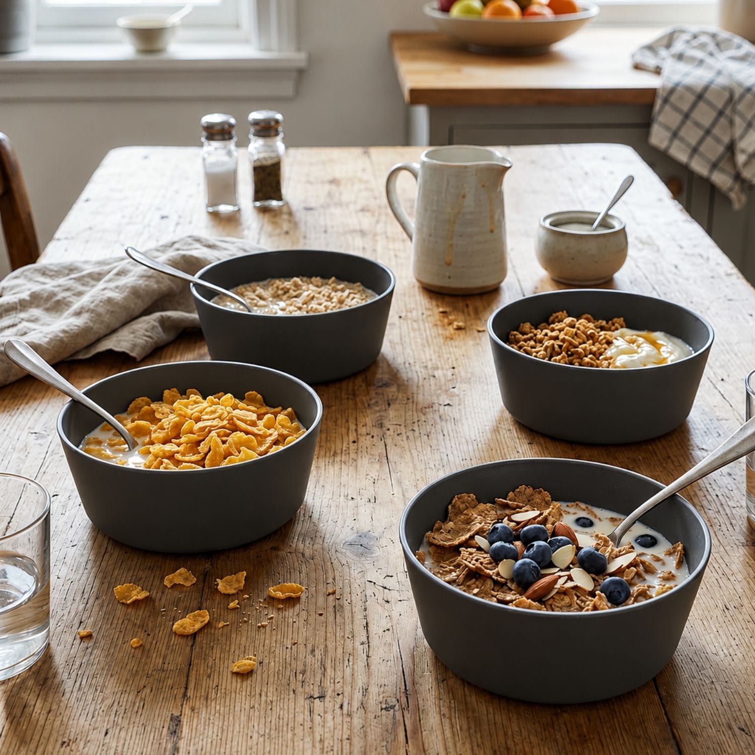 Set 4 Bowl 890ml Ash Grey KOZIOL