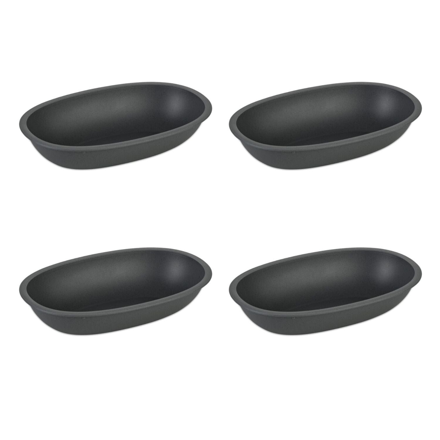Set 4 Bowl Ovalado 500ml Ash Grey Koziol