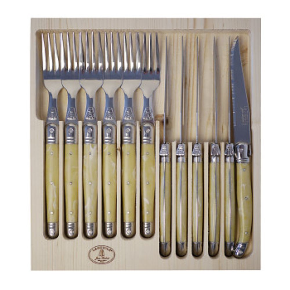 Set 12 Piezas de Cuchillo Y Tenedor Laguiole Jean Dubost