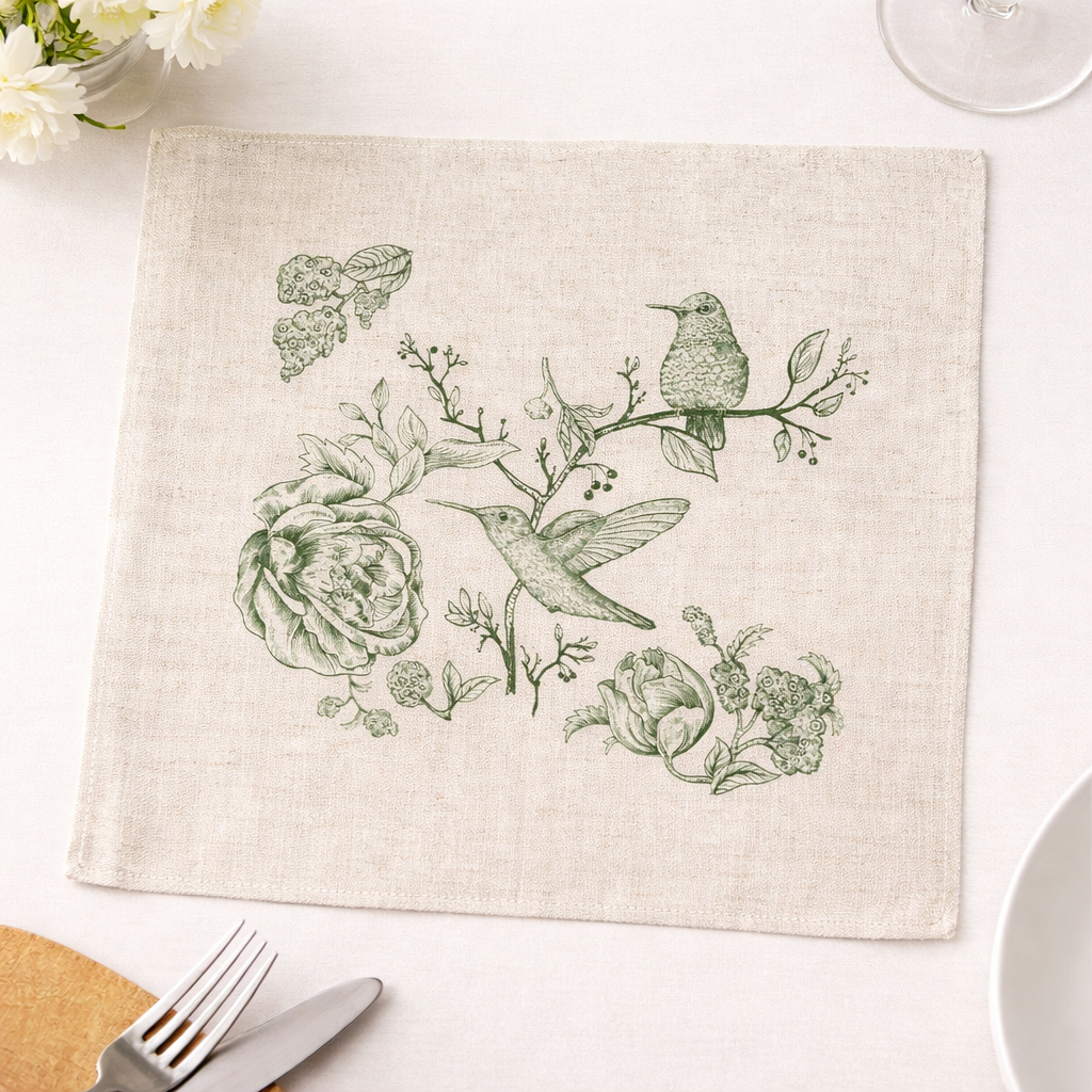 TUYO PRINT: SET 4 SERVILLETAS COLIBRI