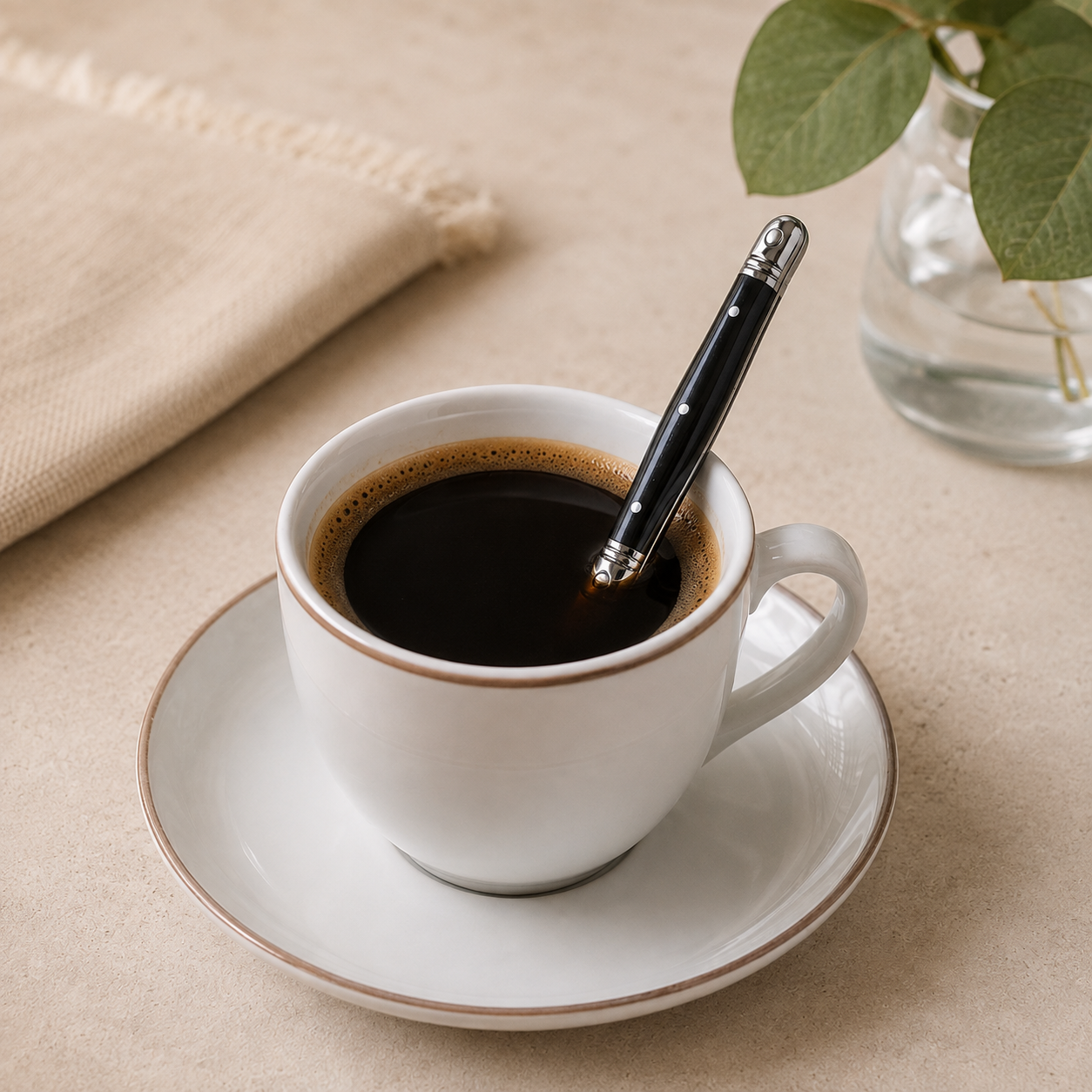 LAGUIOLE SET 4 CUCHARAS MOKA CINTA