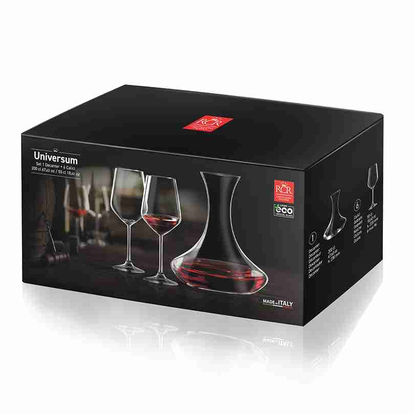 RCR SET DE 6 COPAS MAS DECANTADOR UNIVERSUM