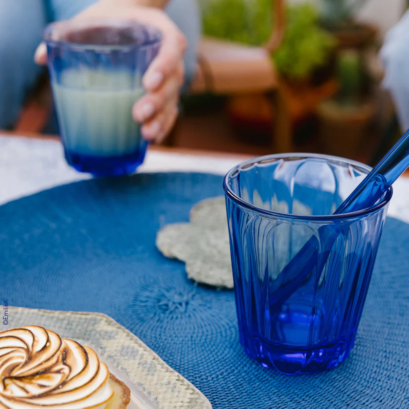 SET DE 6 VASOS BAJOS ONDE AZUL - LA ROCHERE
