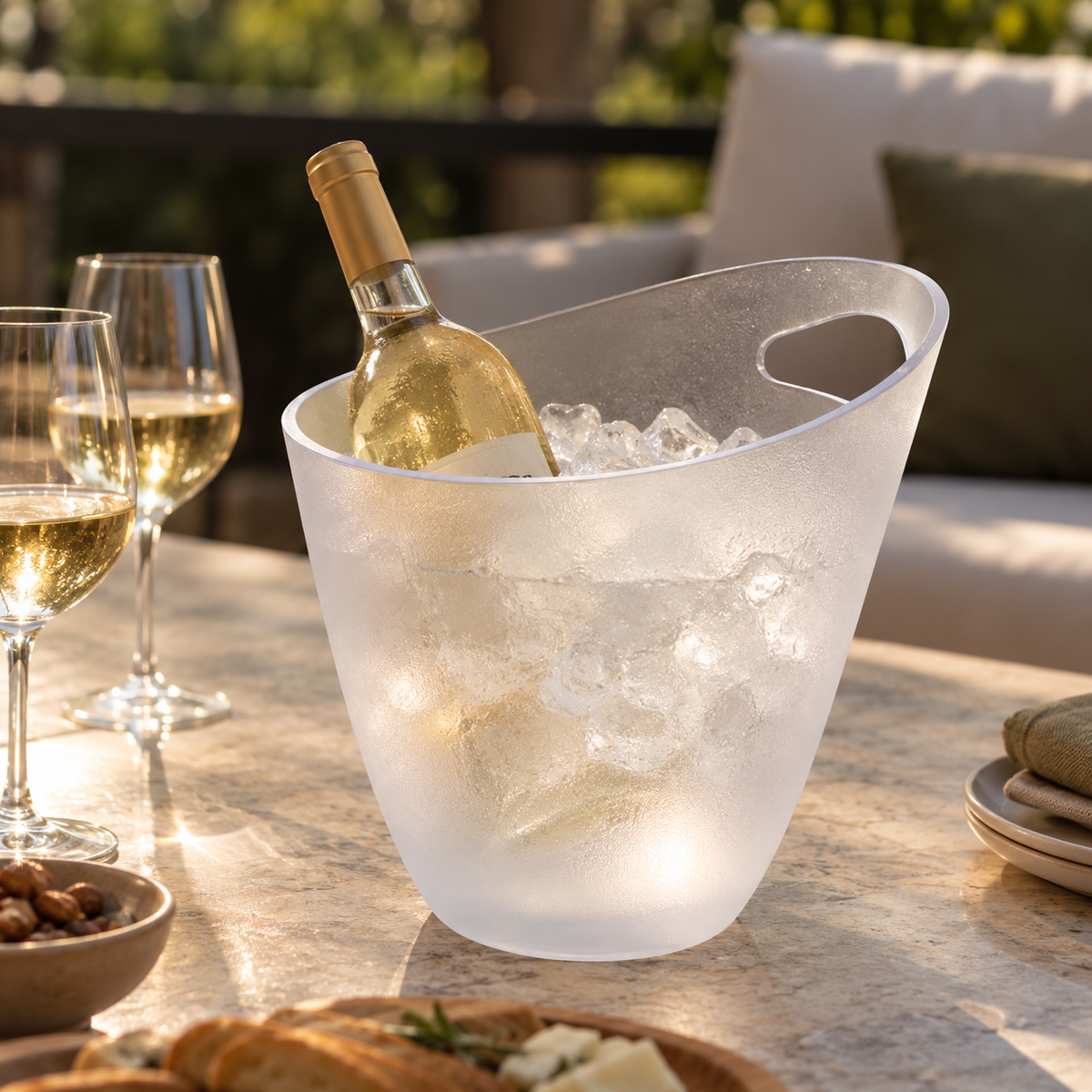 HIELERA ICE BUCKET TRANSPARENTE