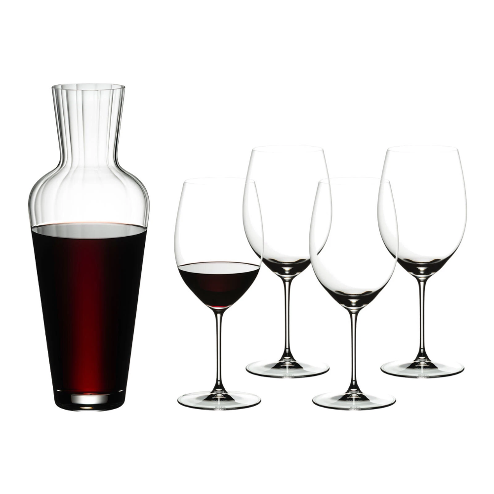 RIEDEL VERITAS SET 4 COPAS CABERNET + DECANTADOR MOSELA