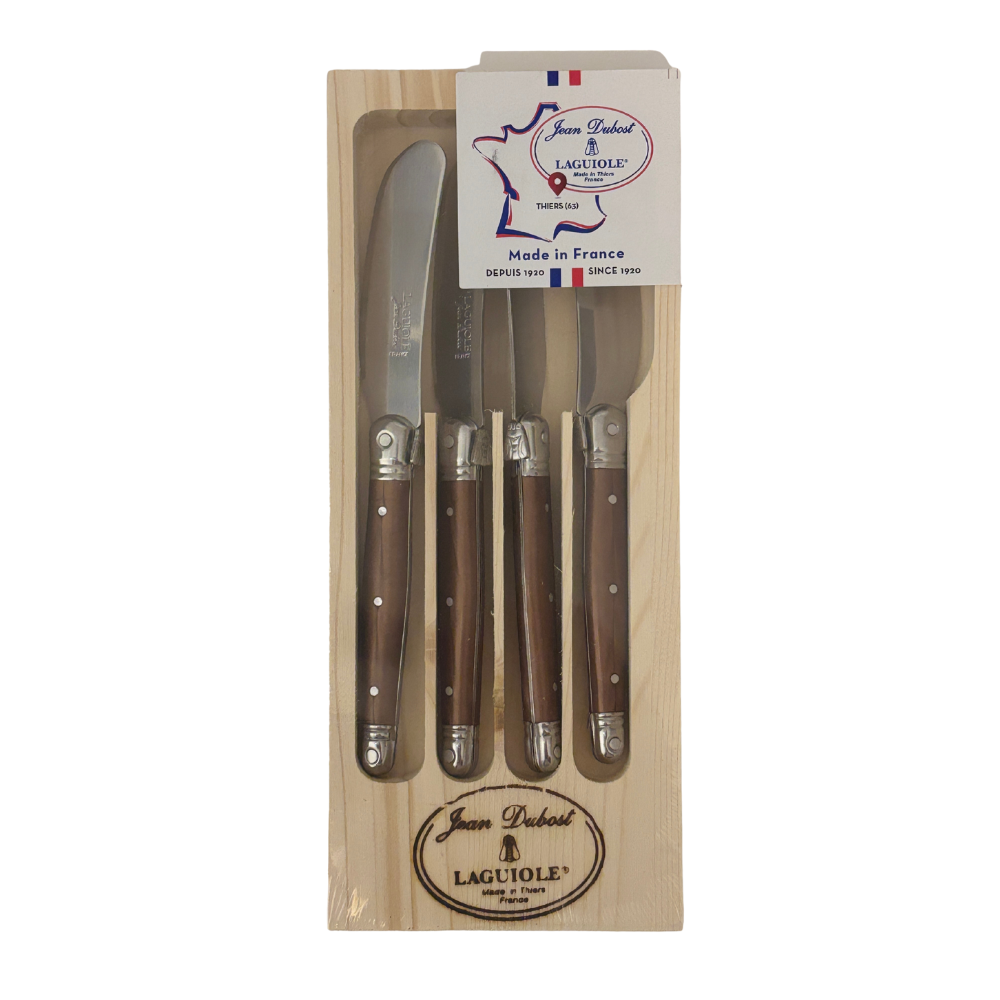 LAGUIOLE SET 4 CUCHILLOS MANTEQUILLA CAFE