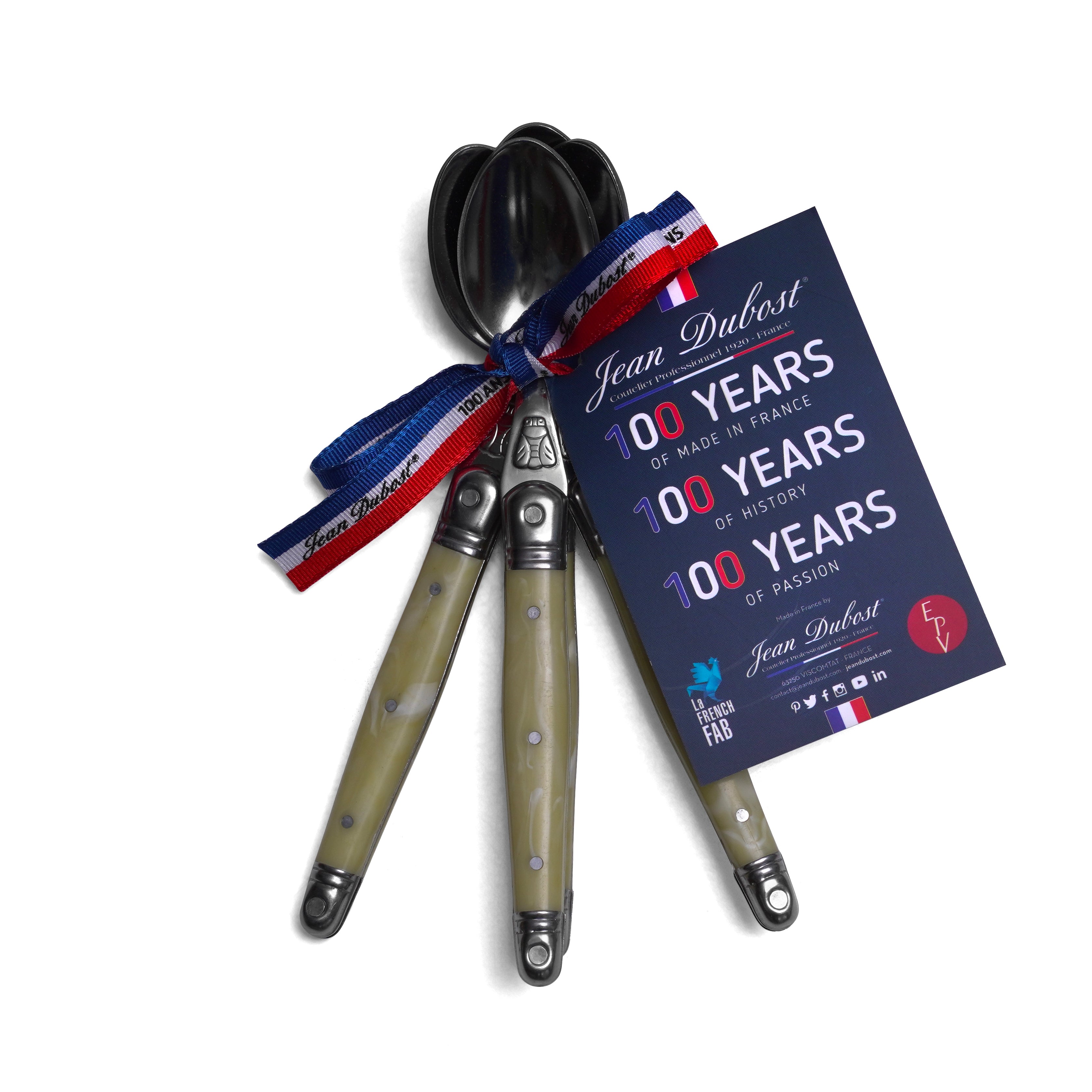 LAGUIOLE SET 4 CUCHARAS MOKA CINTA