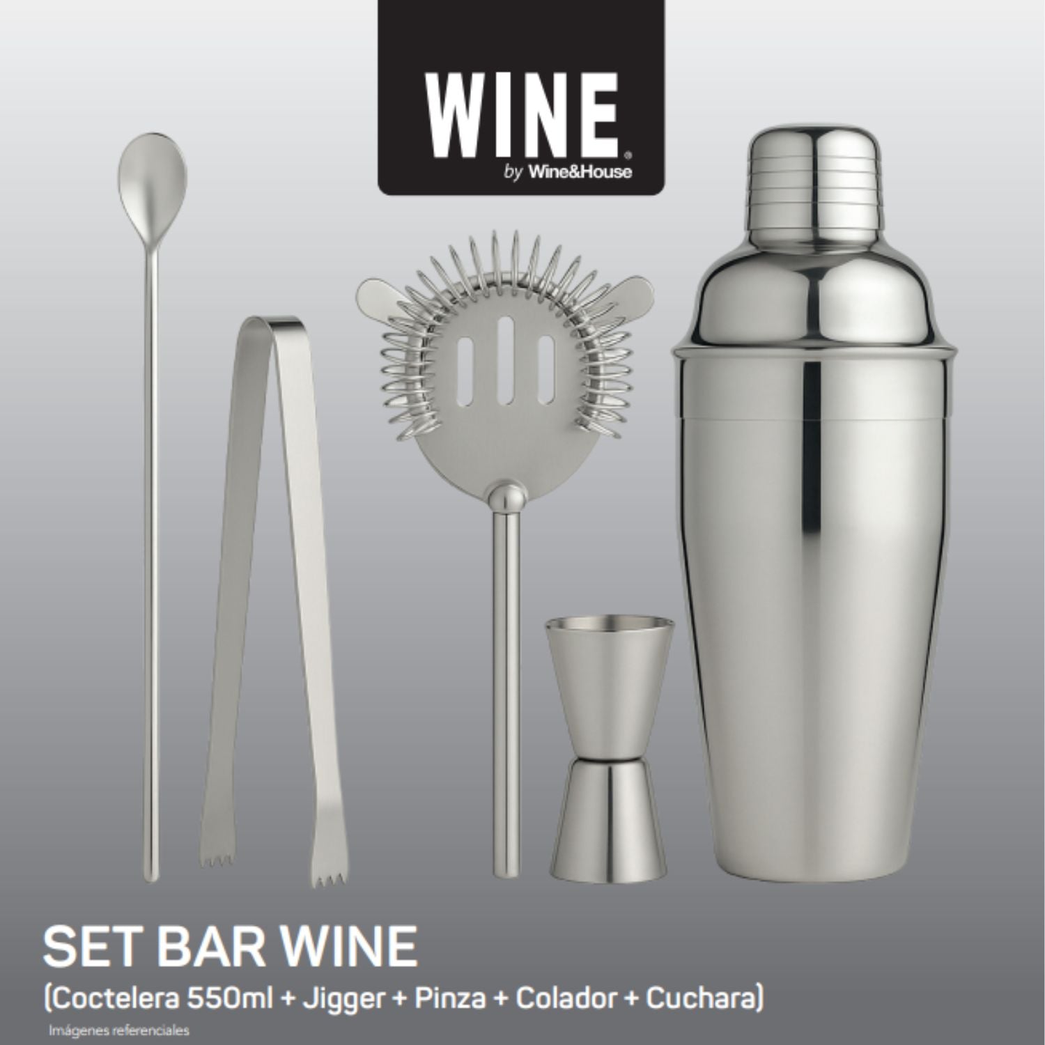 Set de Bar de Acero Inoxidable Wine