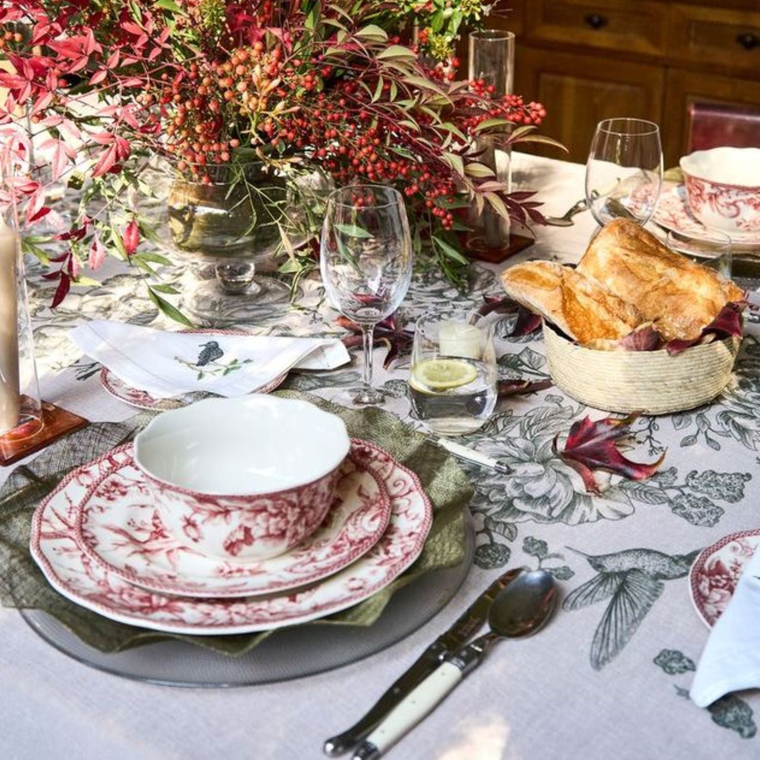 Vajilla de Porcelana 24 Piezas Adeliade Red Klapp