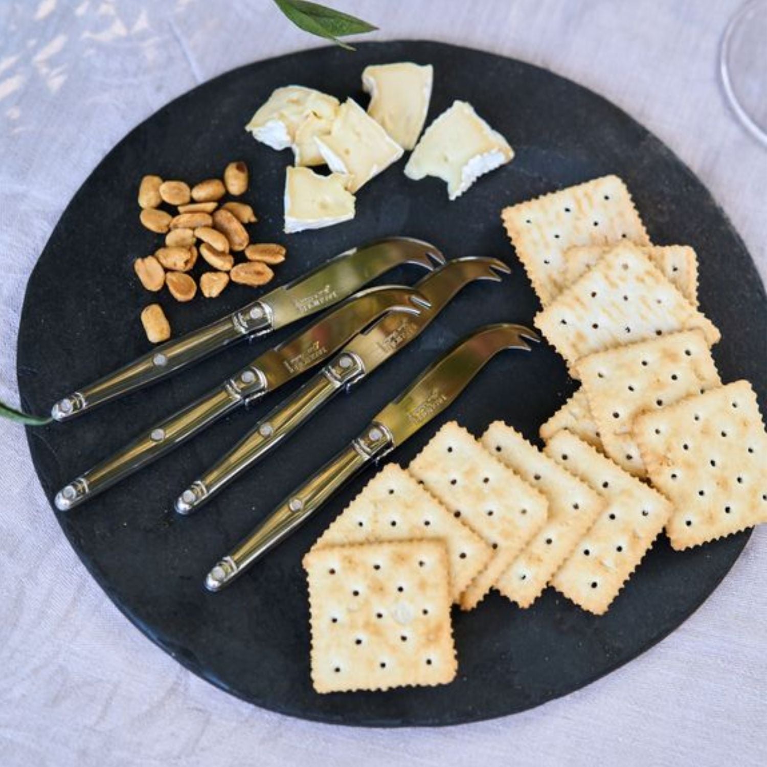 Set 4 Mini Cuchillos de Queso Acero Laguiole Jean Dubost