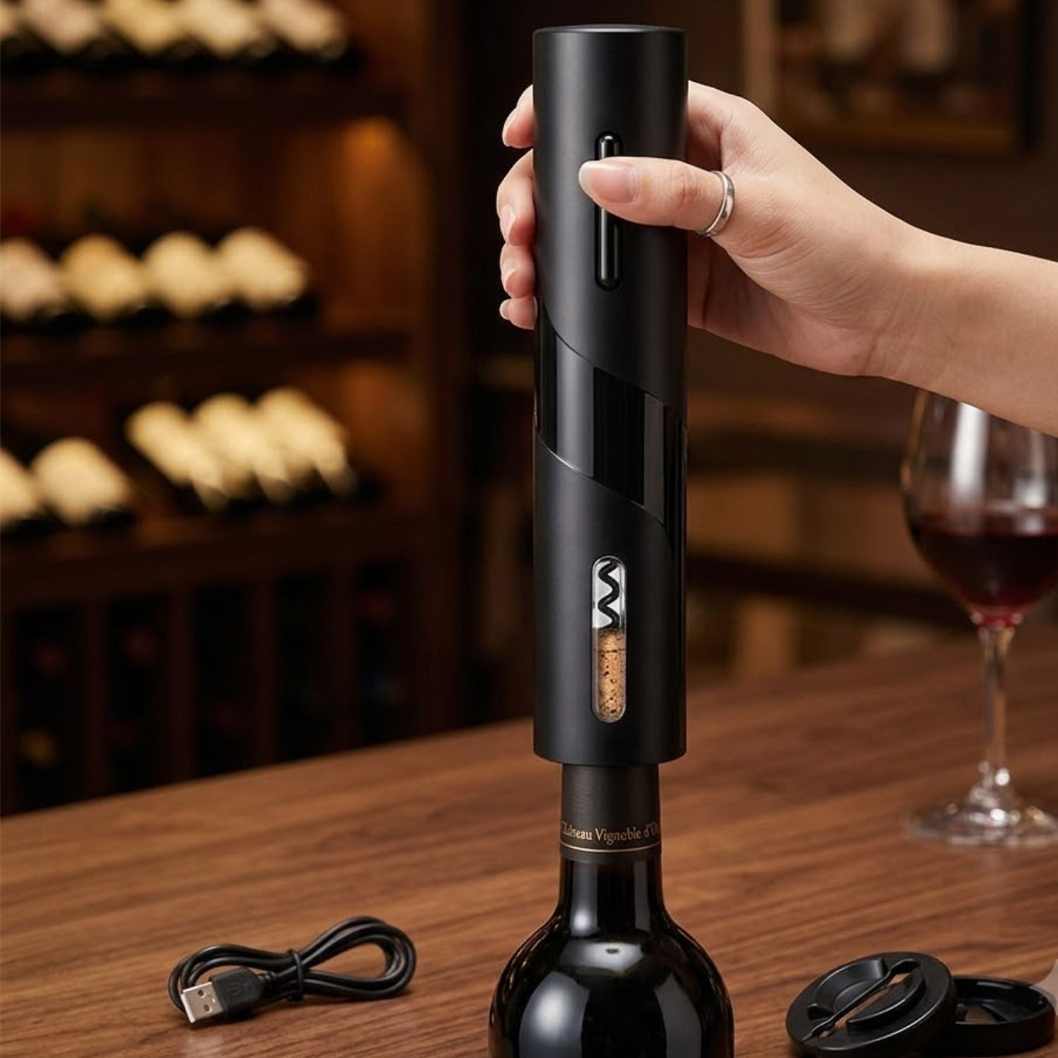 WINE DESCORCHADOR ELECTRICO RECARGABLE