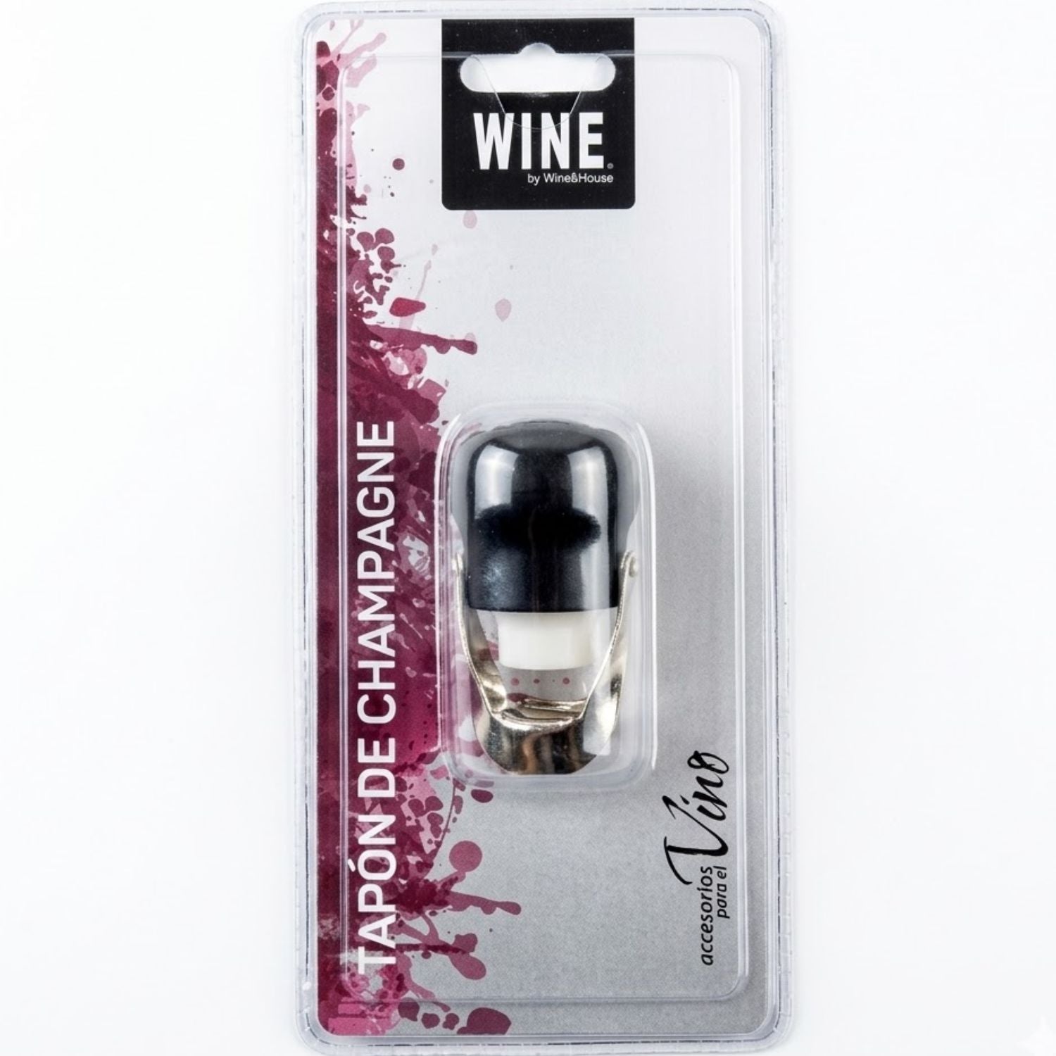 TAPÓN CHAMPAGNE NEGRO BORDE PLATEADO
