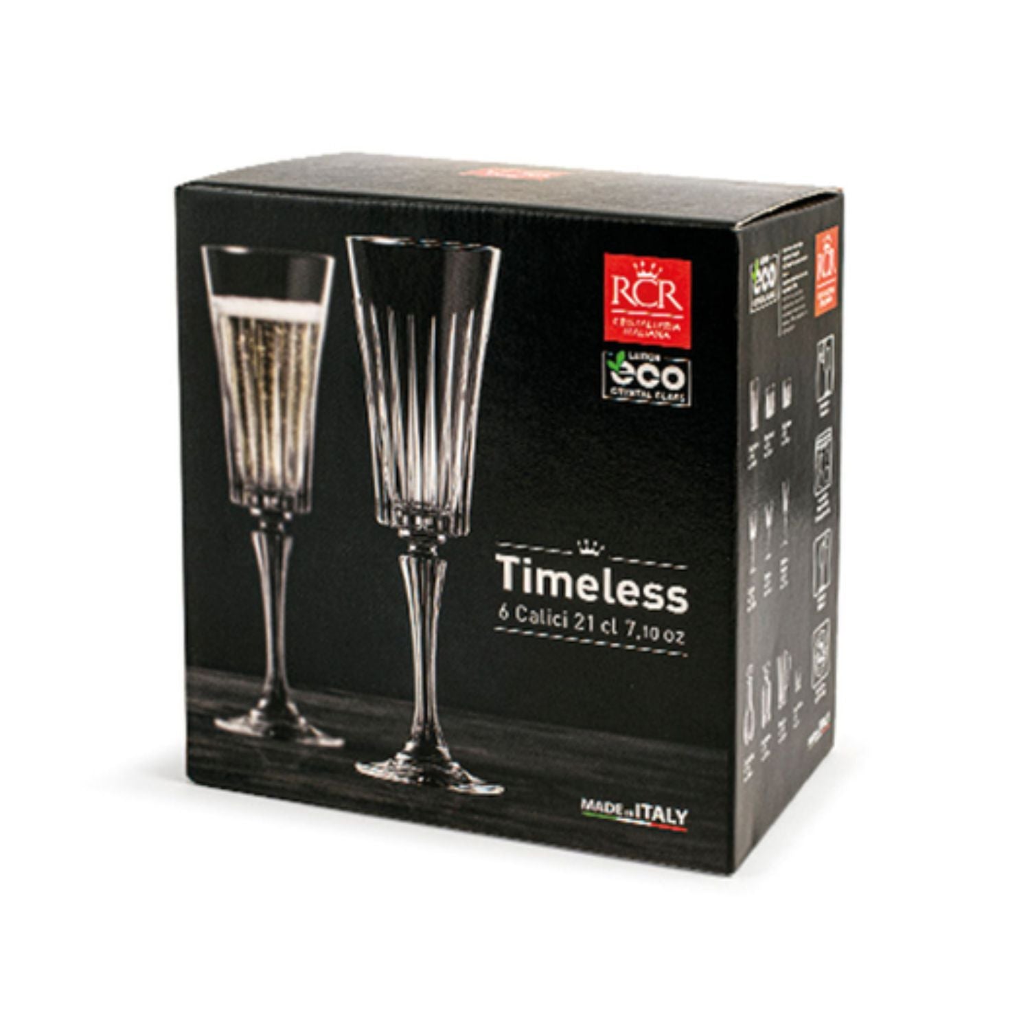 RCR SET 6 COPAS CHAMPAGNE TIMELESS