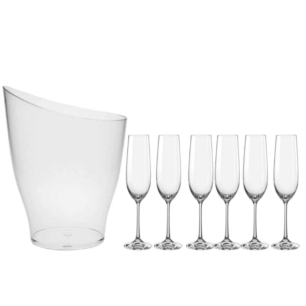 SET COPA ESPUMANTE + HIELERA