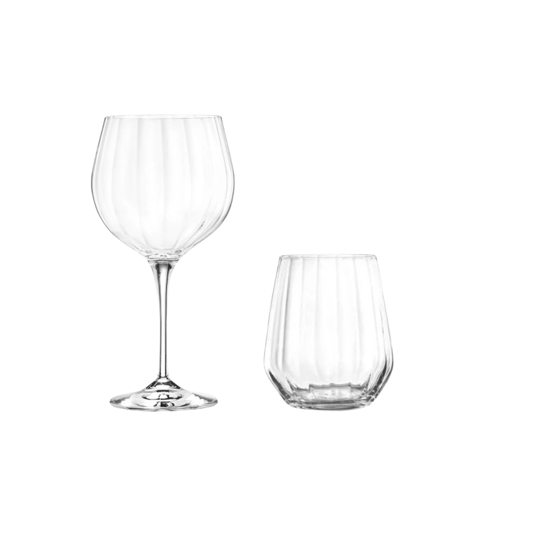 RCR JUEGO 6 PERSONAS OPTIQ 12 PIEZAS (6 copas + 6 vasos)