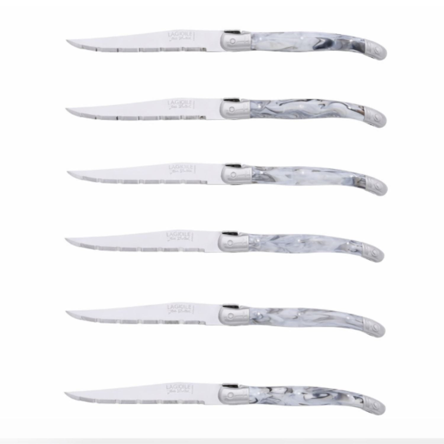 BLOQUE 6 CUCHILLOS DARK GREY LAGUIOLE JEAN DUBOST