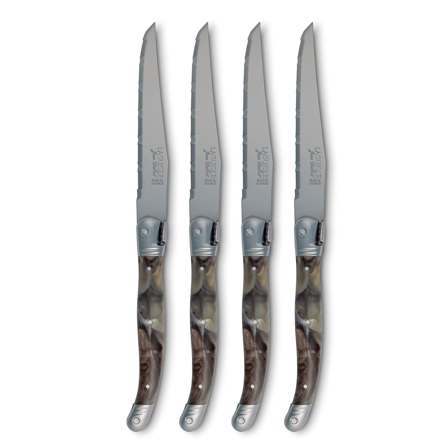 BLOQUE 6 CUCHILLOS DARK HORN LAGUIOLE JEAN DUBOST