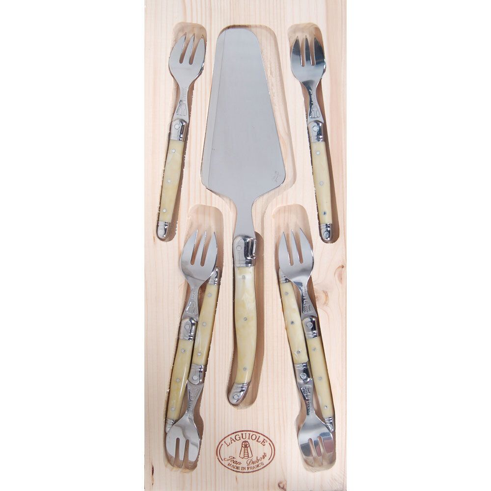 LAGUIOLE SET 7 PIEZAS TORTA - MÁRMOL