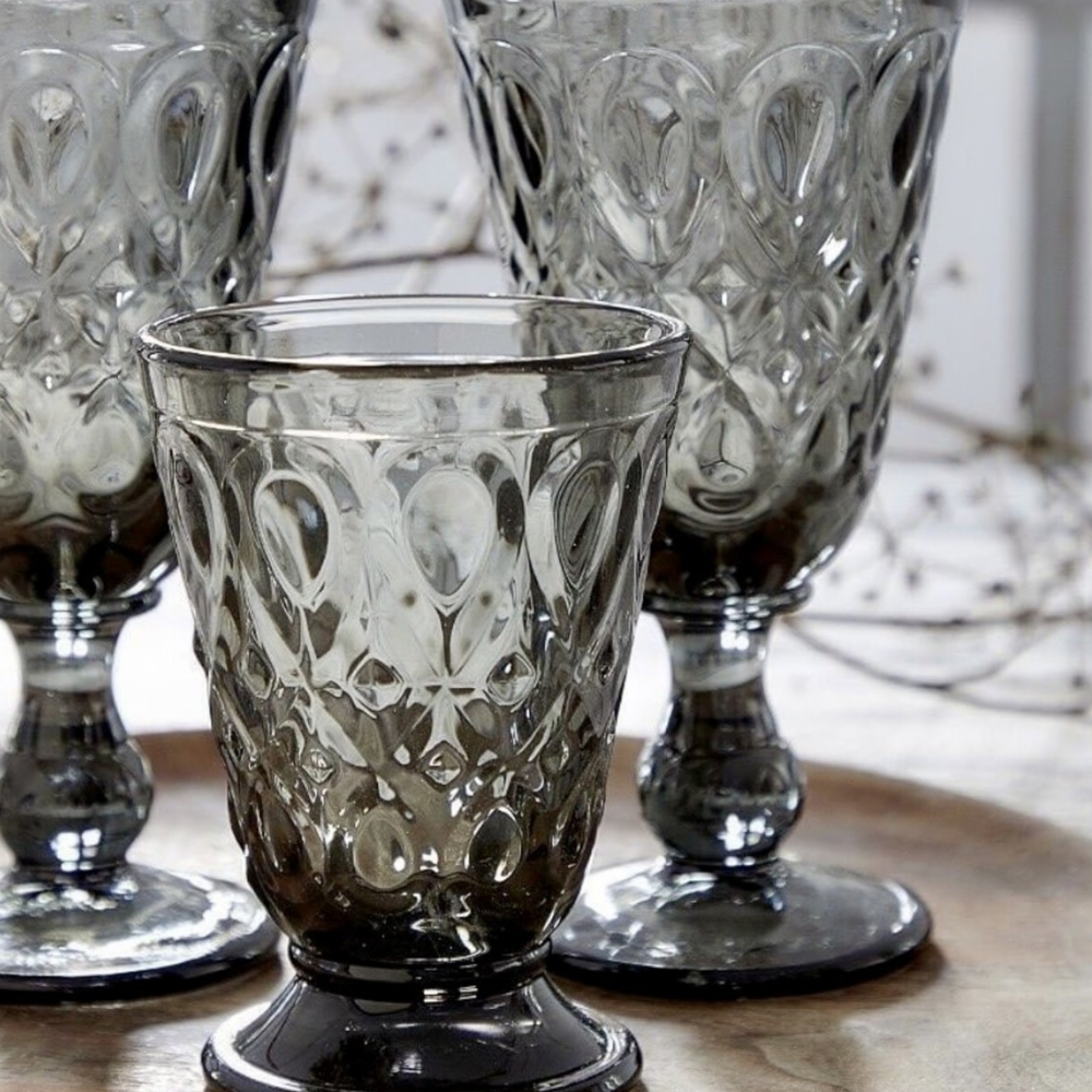 SET 6 VASOS LYONNAIS GRIS 200ML