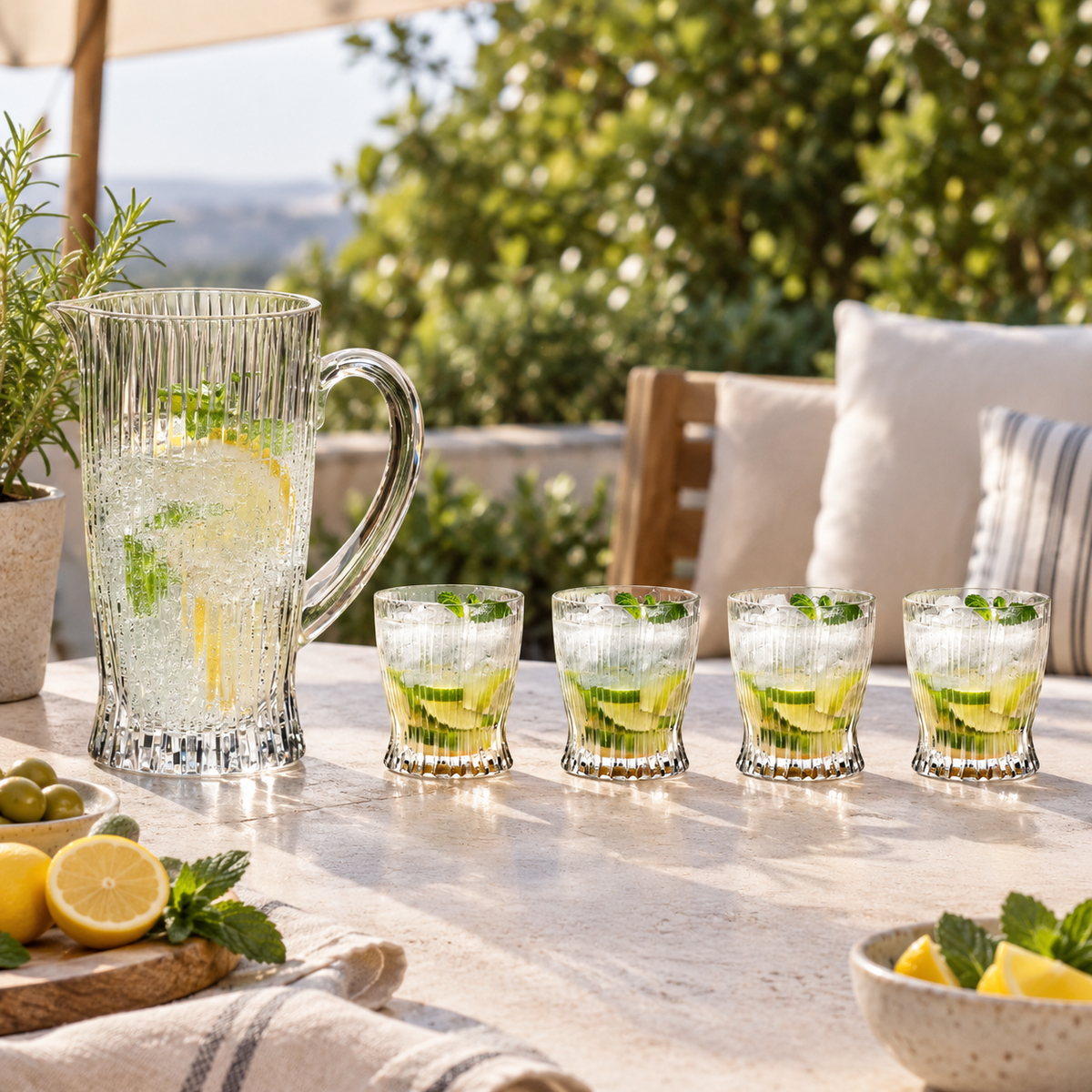 RIEDEL COLD DRINKS SET 4 VASOS MÁS JARRO
