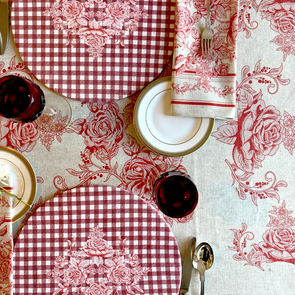 Tuyo Print: Mantel Toile Rojo 180 X 300 CM