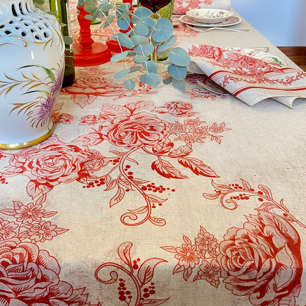 Tuyo Print: Mantel Toile Rojo 180 X 300 CM
