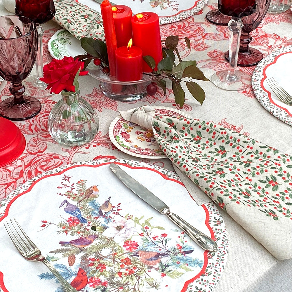 Set 4 bajo platos Arbol de Navidad Tuyo Print