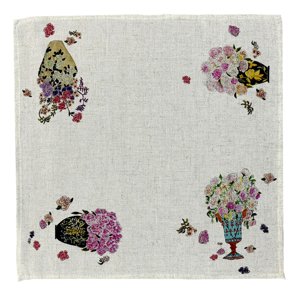 Tuyo Print: Set 4 Servilletas Jarrones / M. Santelices