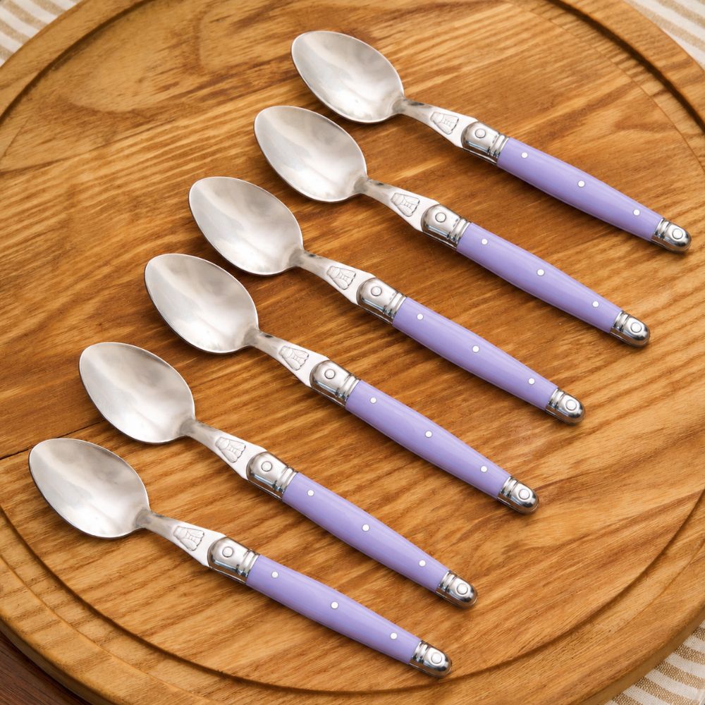 LAGUIOLE: SET 6 CUCHARITAS LAVANDA