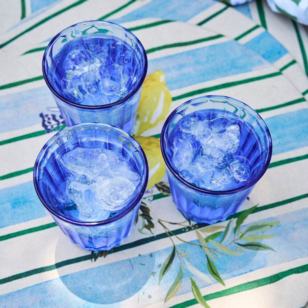 SET DE 6 VASOS BAJOS ONDE AZUL - LA ROCHERE
