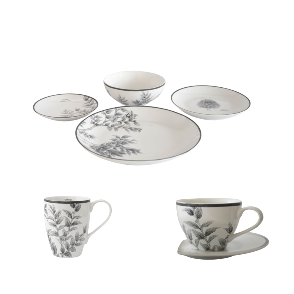 PACK DE VAJILLA COIHUE by Garuga 6 PERSONAS