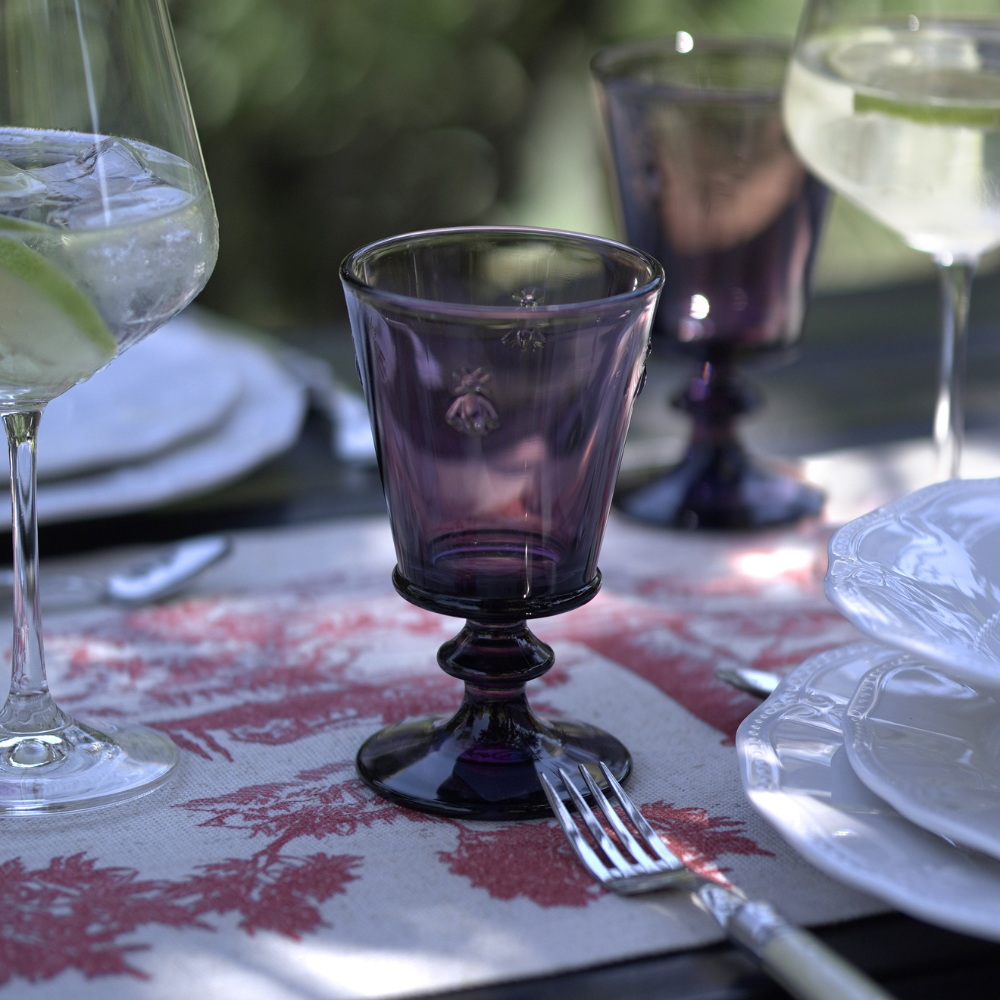 SET 6 COPAS ABEJA BURDEO 240ML