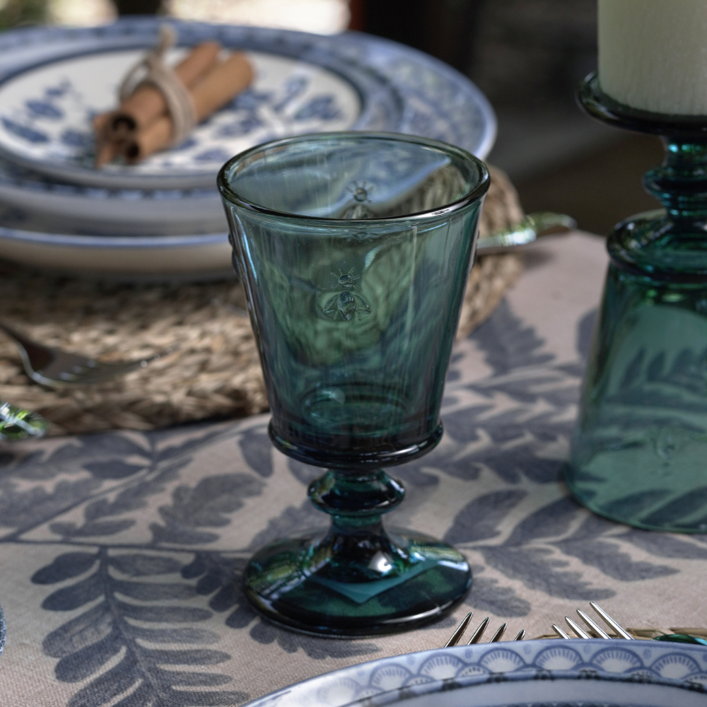 SET 6 COPAS ABEJA AZUL 240ML