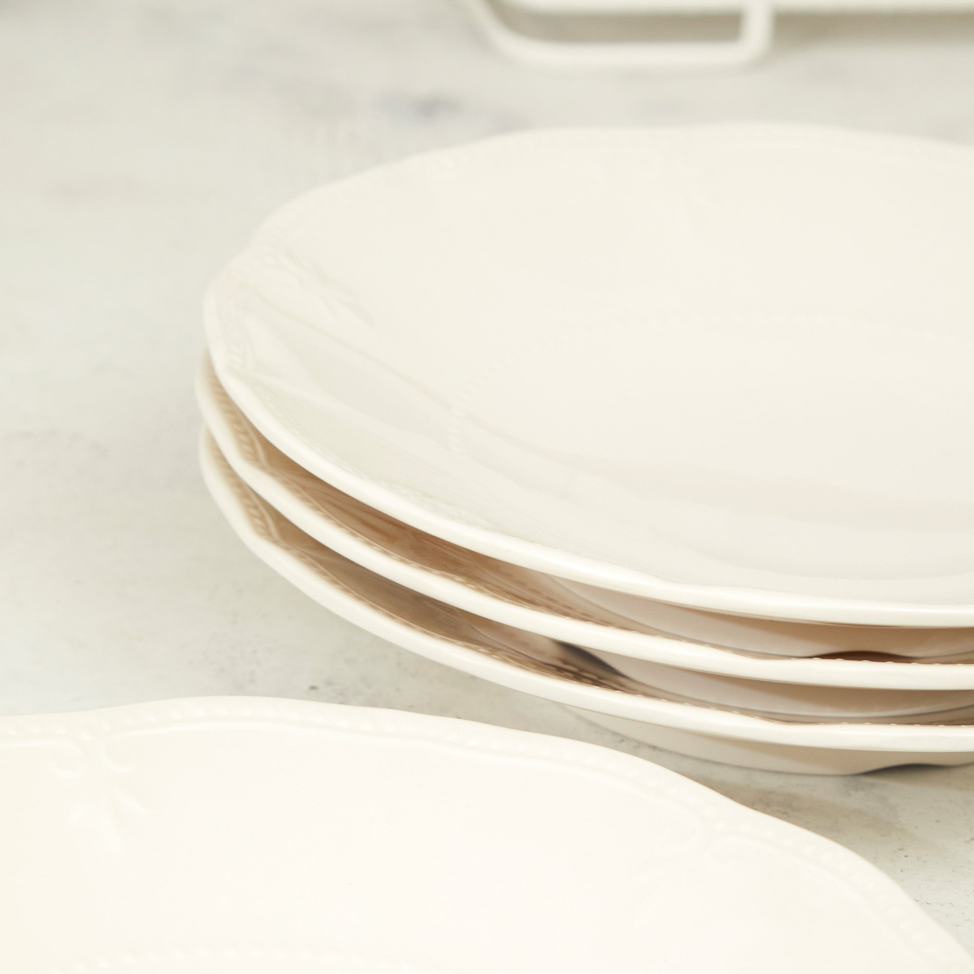 SET 4 PLATOS SOPA MELAMINA FLORES (23,5cm)