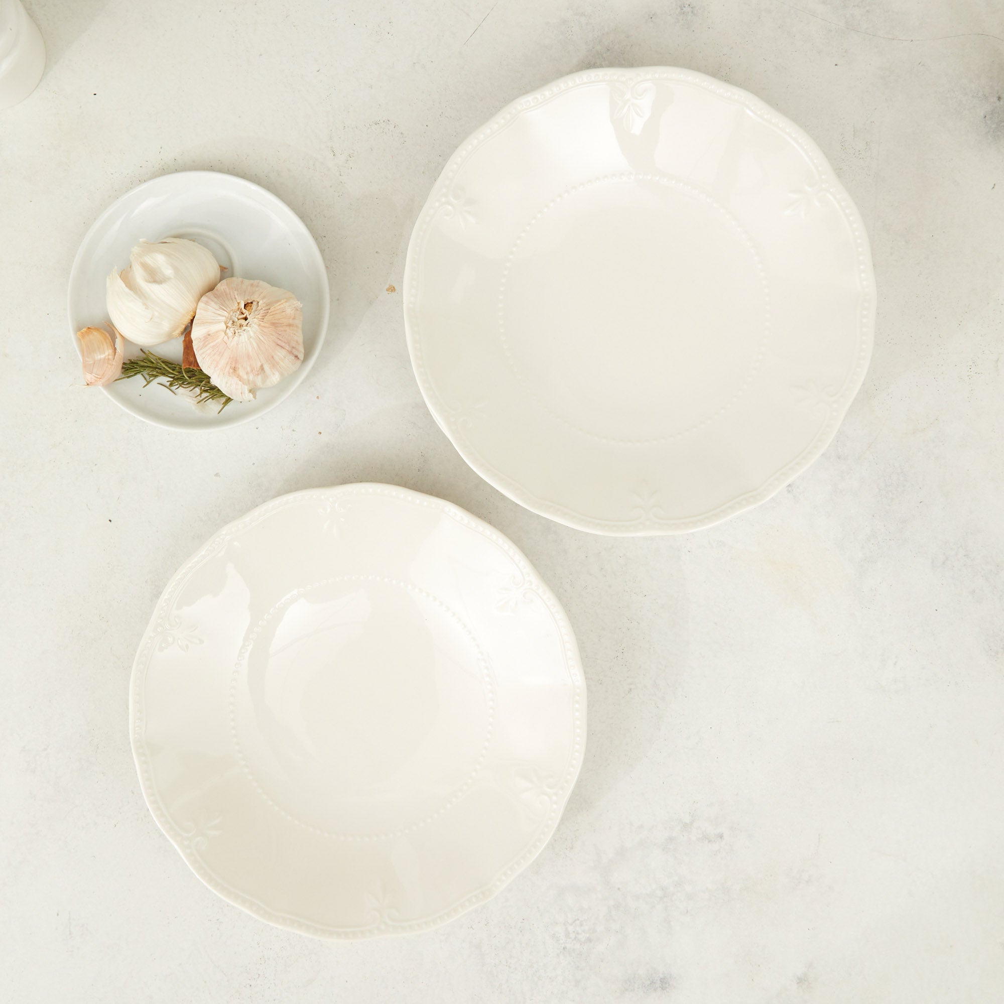 SET 4 PLATOS SOPA MELAMINA FLORES (23,5cm)