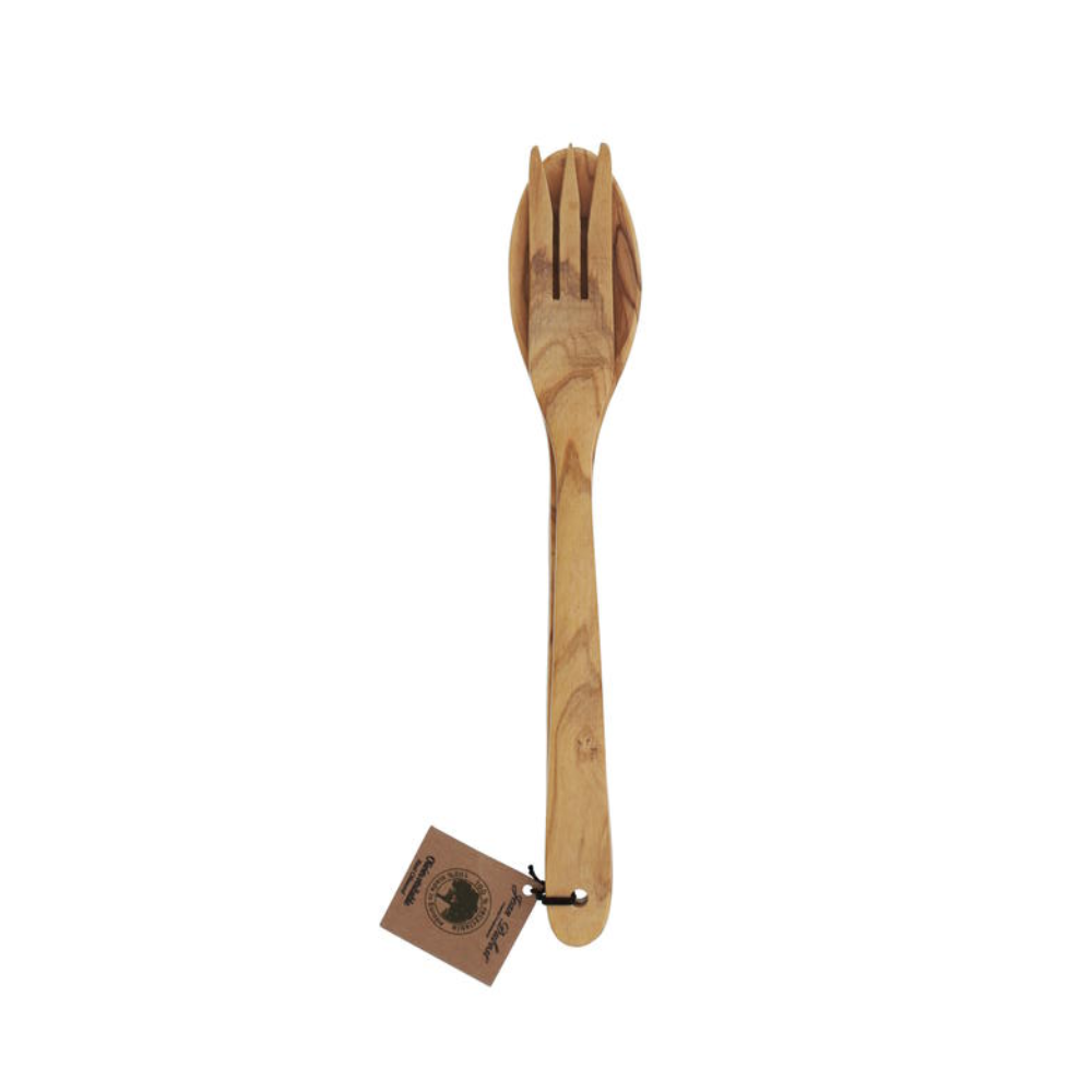 LAGUIOLE SET ENSALADA TULIP MADERA OLIVO 25cm.