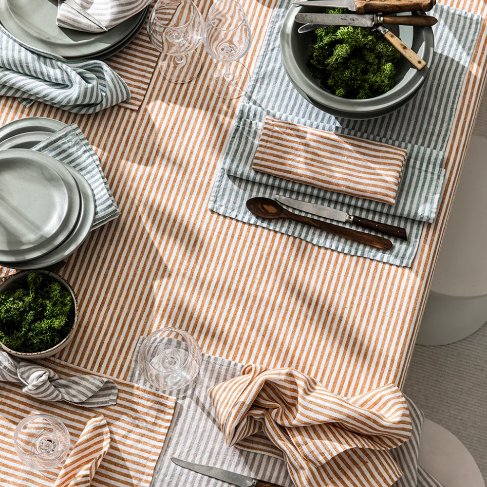 La Blanqueria: Set de 6 Servilletas de Lino Vezzani Celadon