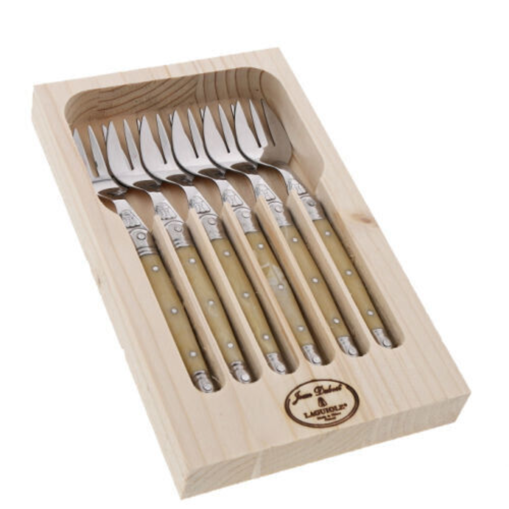 LAGUIOLE SET 6 TENEDORES TORTA - MÁRMOL
