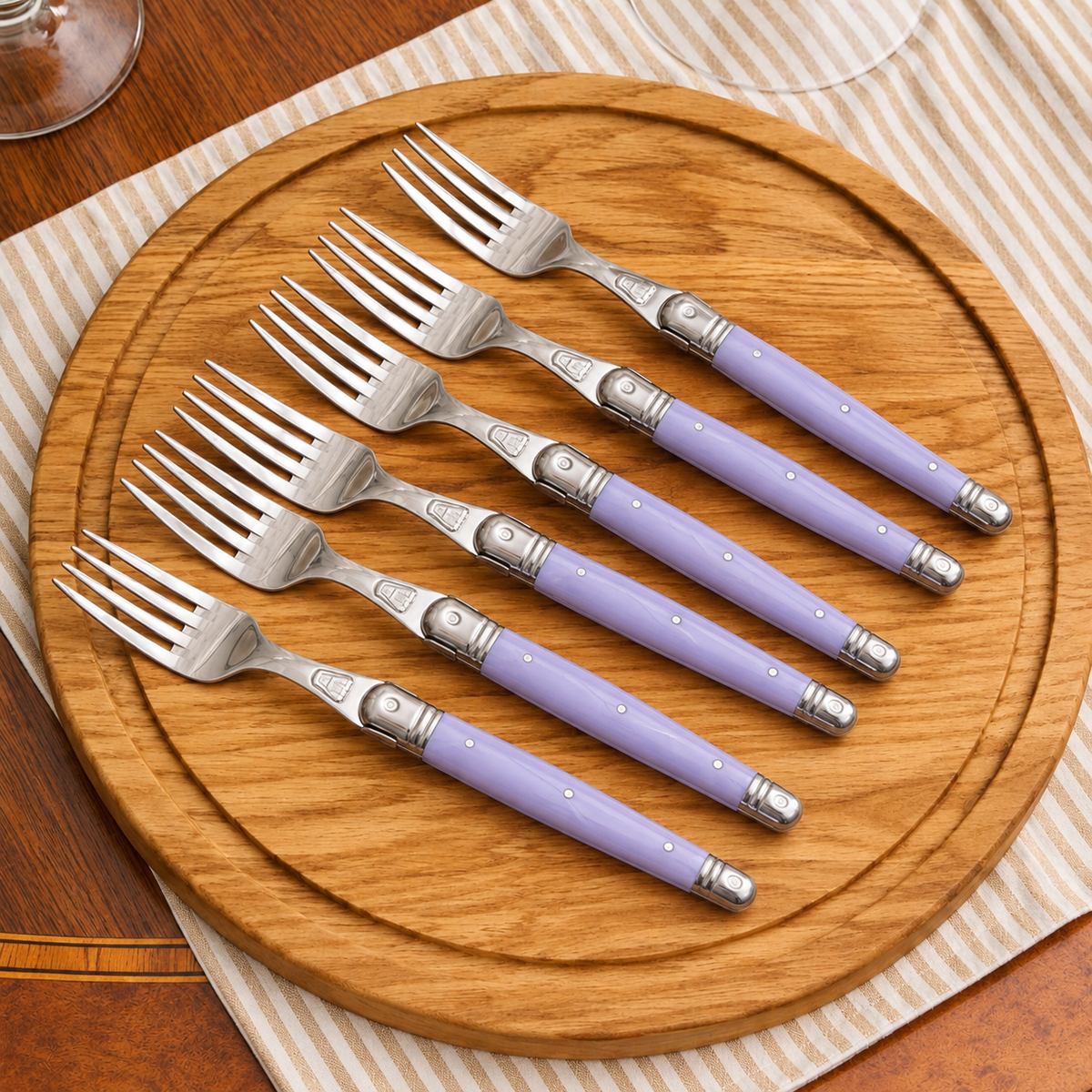LAGUIOLE SET 6 TENEDORES LAVANDA