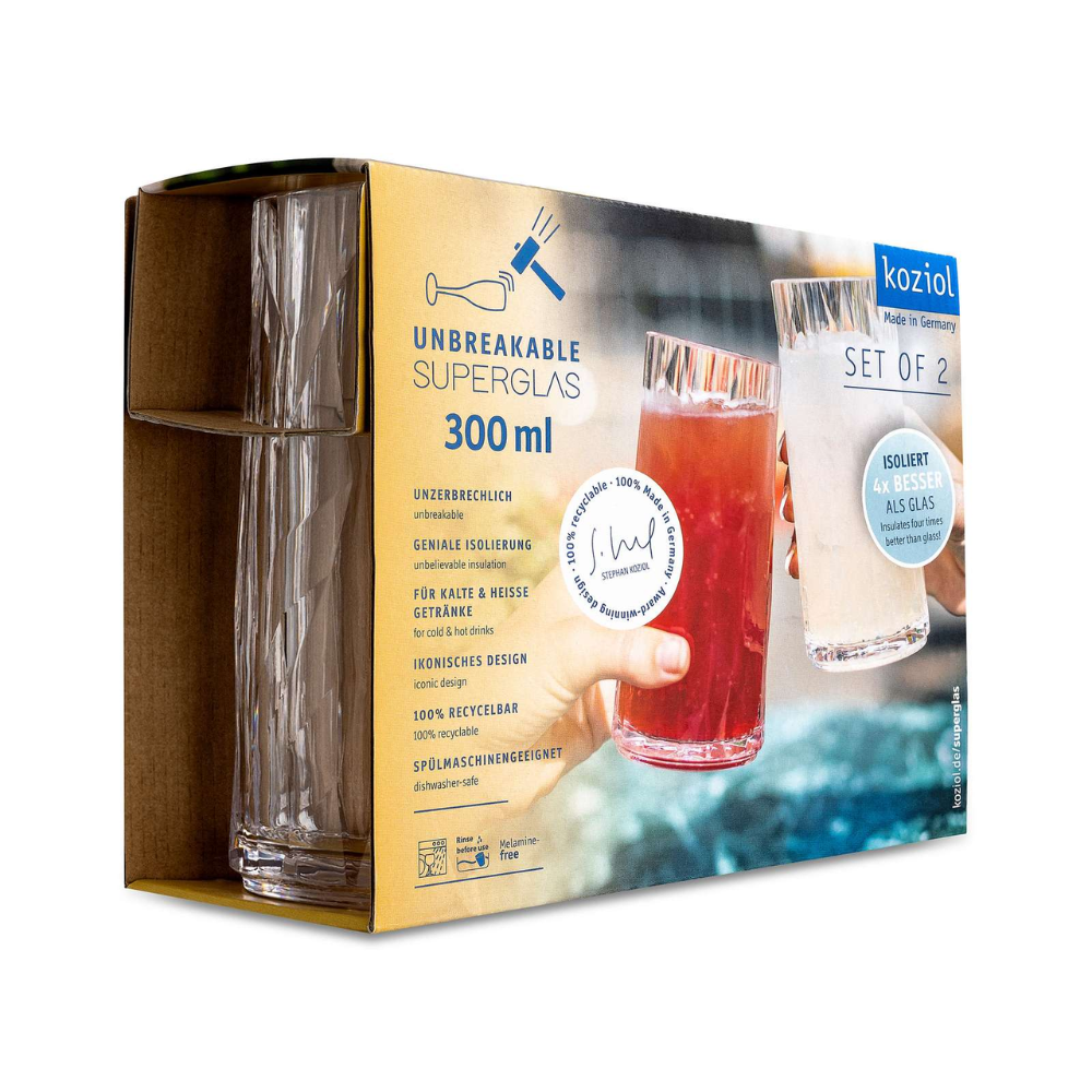 KOZIOL SET 2 VASOS SUPERGLASS N°8