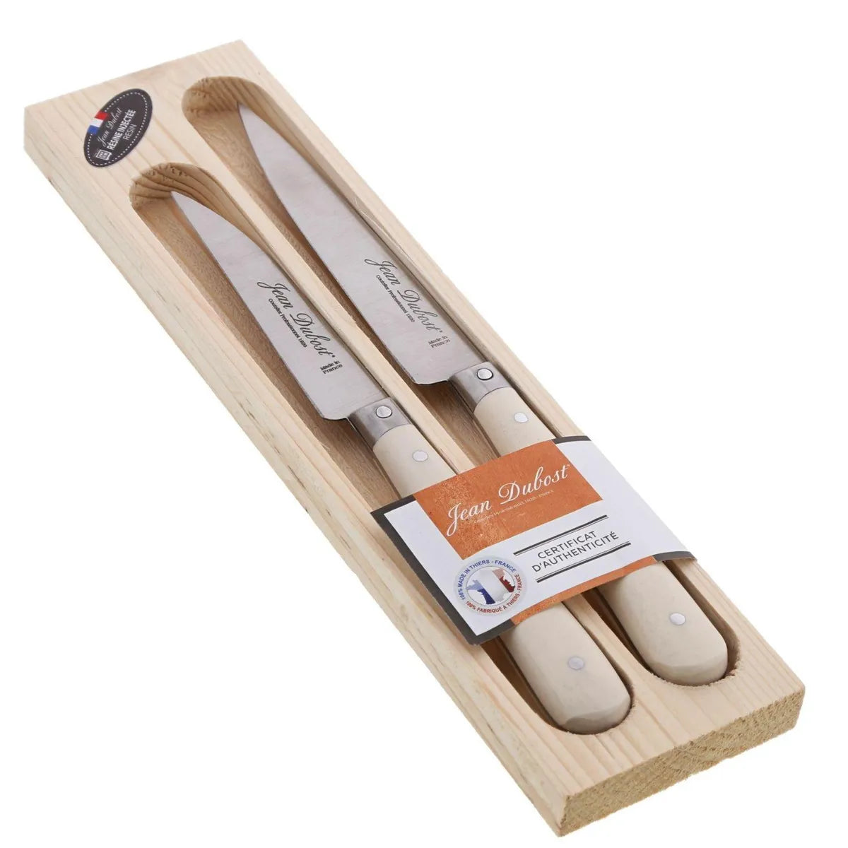 Set 2 Cuchillos Pom Blanco Jean Dubost