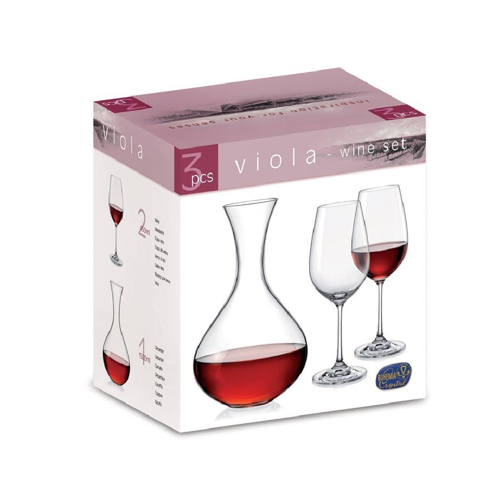 CRYSTALEX SET 3 PIEZAS VIOLA