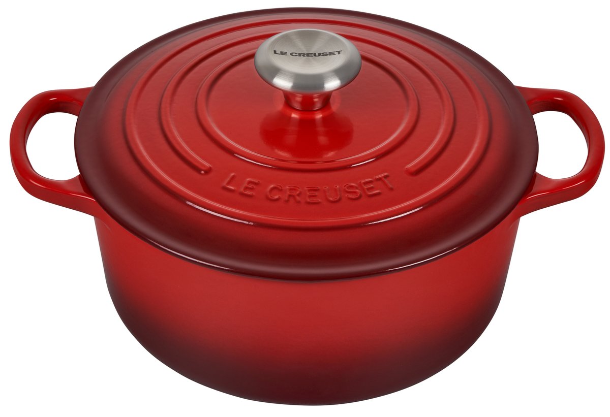 OLLA COCOTTE REDONDA 24cm CEREZA