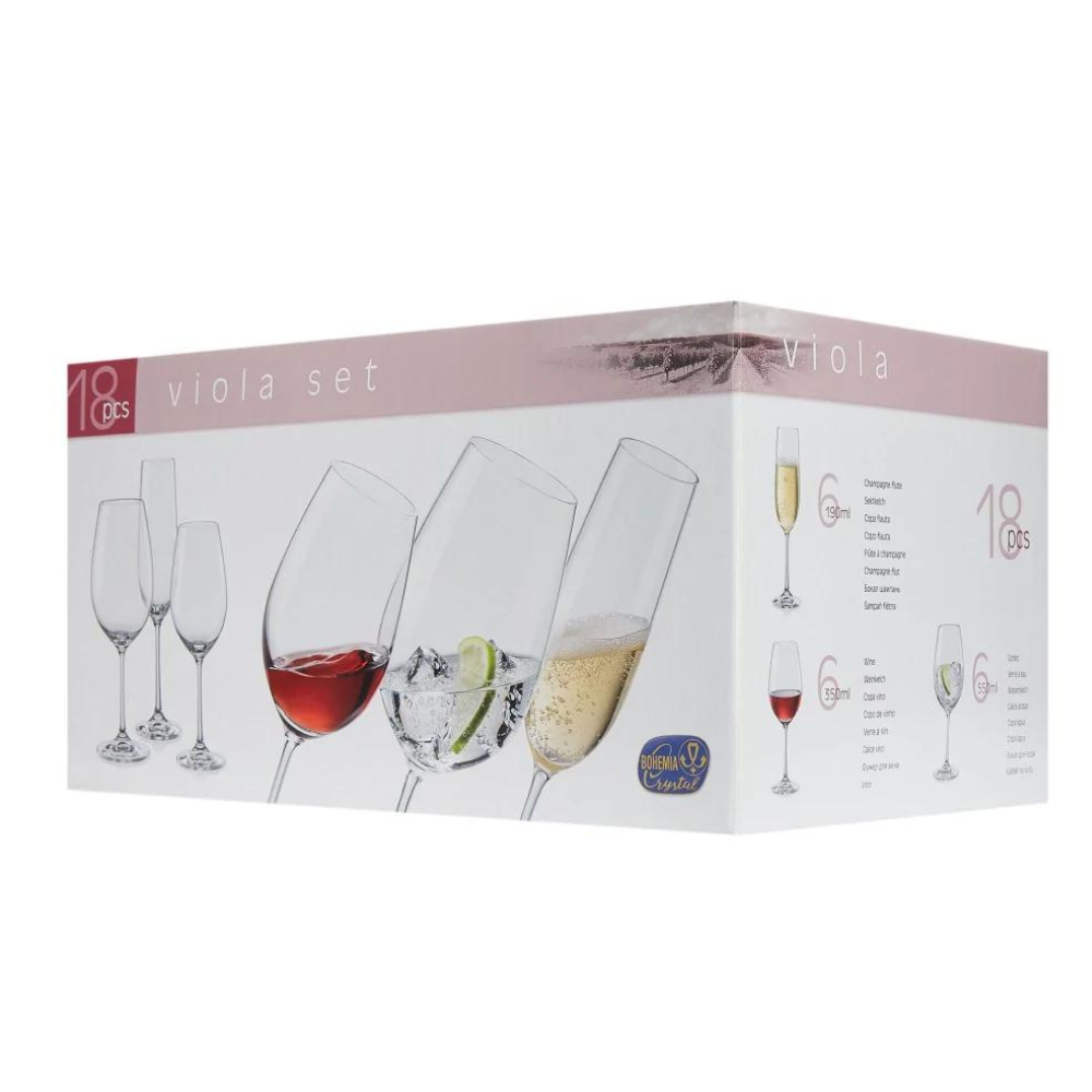 CRYSTALEX JUEGO COPAS VIOLA 12 PERSONAS