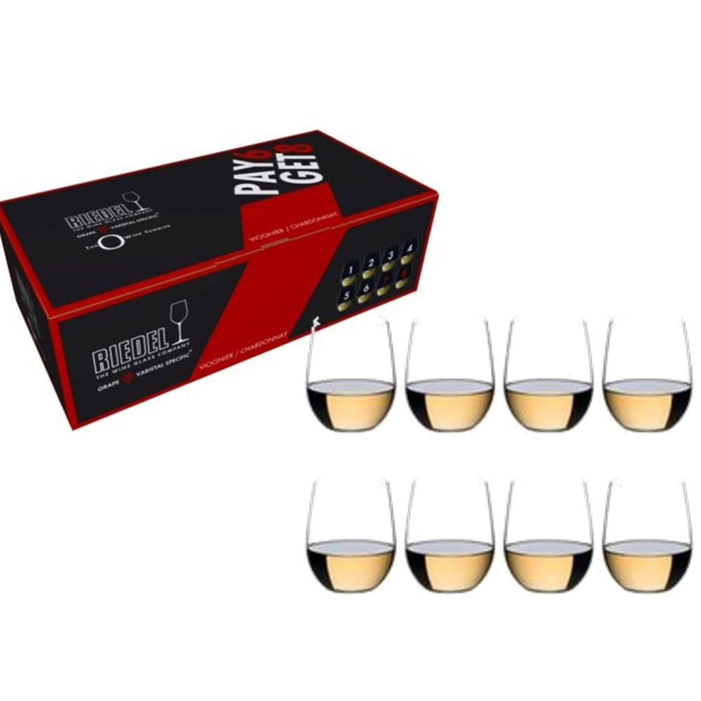 RIEDEL: 'O' SET 8 COPAS VIOGNER/CHARDONNAY
