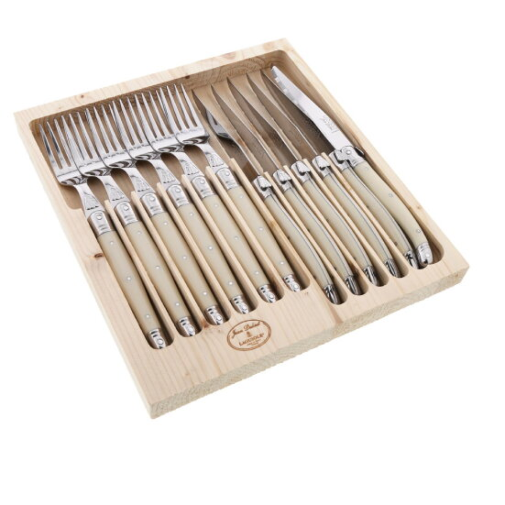 Set 12 Piezas de Cuchillo Y Tenedor Laguiole Jean Dubost