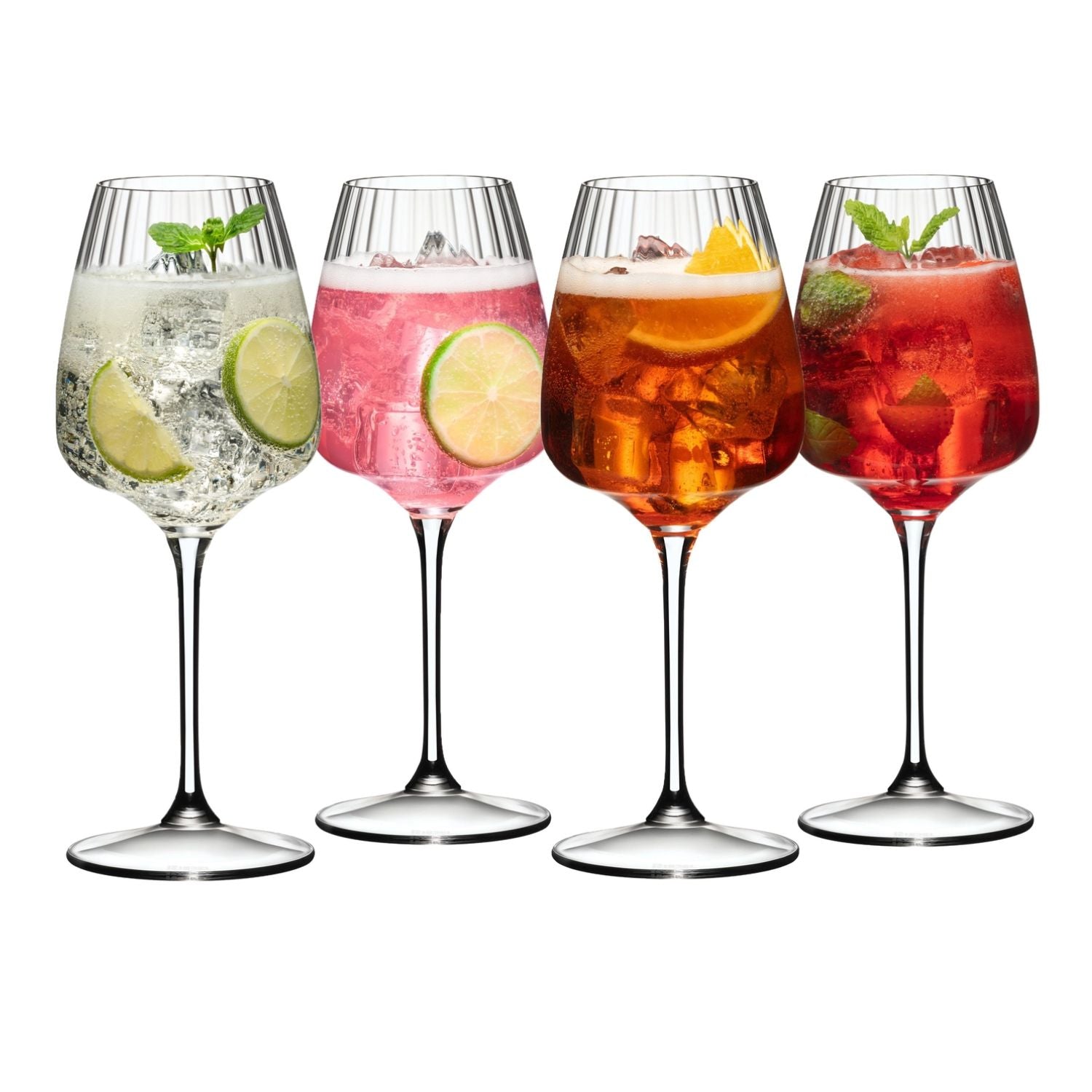 Set 4 Copas Summer Drinks Coctel Optic