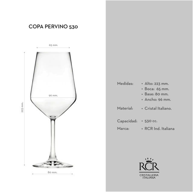 Set de 6 Copas Pervino 530ml RCR