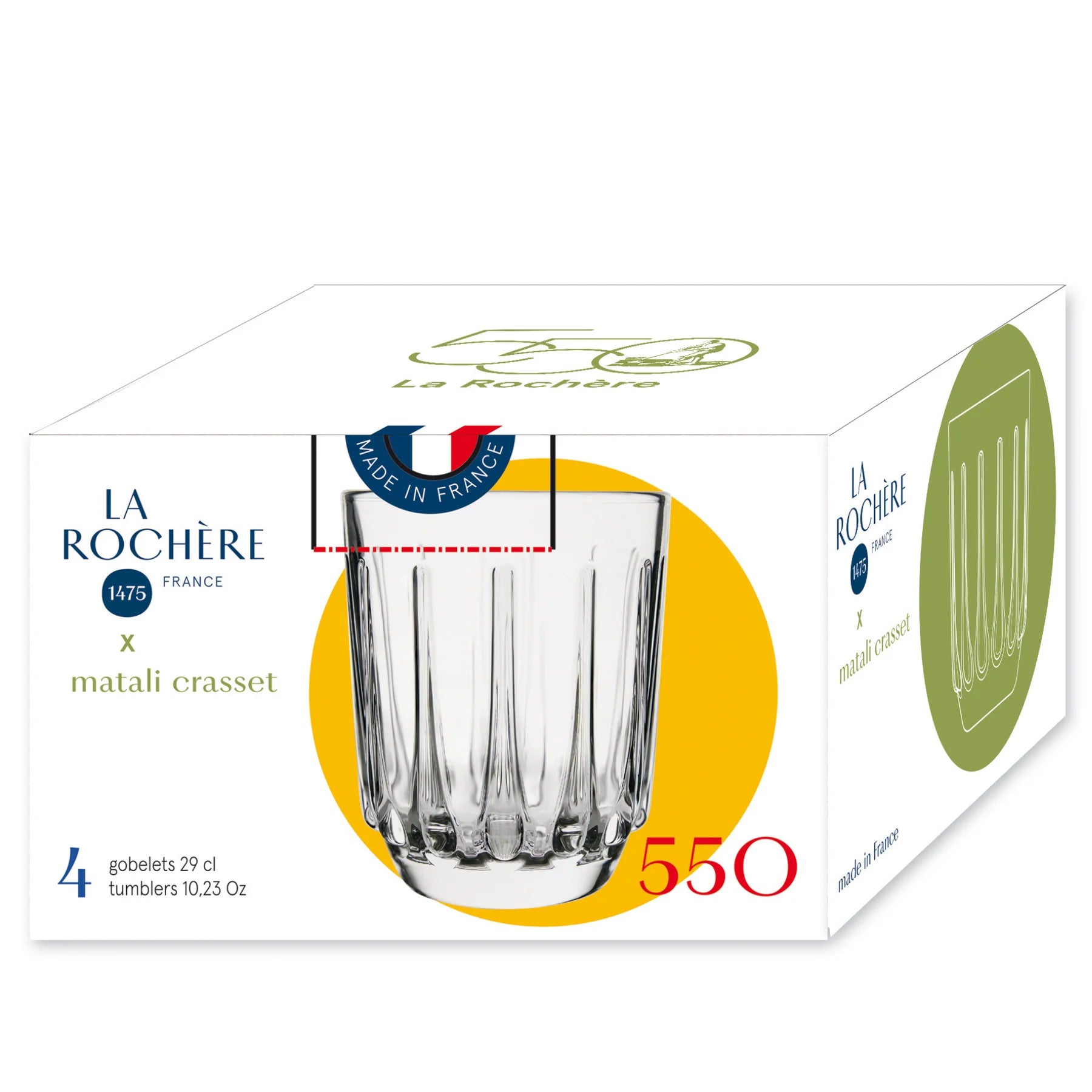 SET DE 4 VASOS BAJO ANNIVERSARY 550 LA ROCHERE